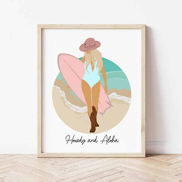 Coastal Cowgirl | Modern Western Wall Art | Ollie + Hank