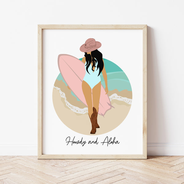 Coastal Cowgirl | Modern Western Wall Art | Ollie + Hank