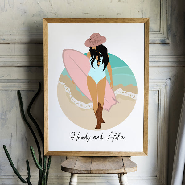 Coastal Cowgirl | Modern Western Wall Art | Ollie + Hank