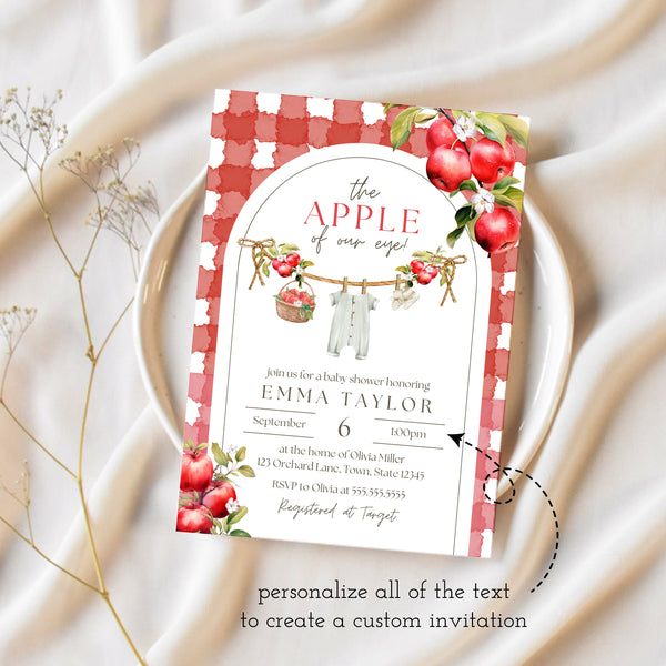 Fall Baby Shower Invitations | Apple Of Our Eye | Ollie + Hank