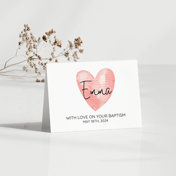 Baptism Card Printable | Personalised Baptism Card | Ollie + Hank