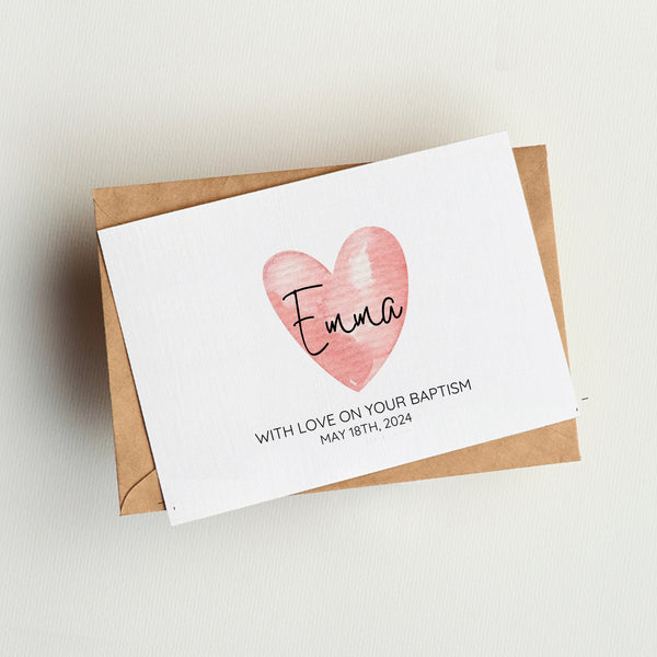 Baptism Card Printable | Personalised Baptism Card | Ollie + Hank