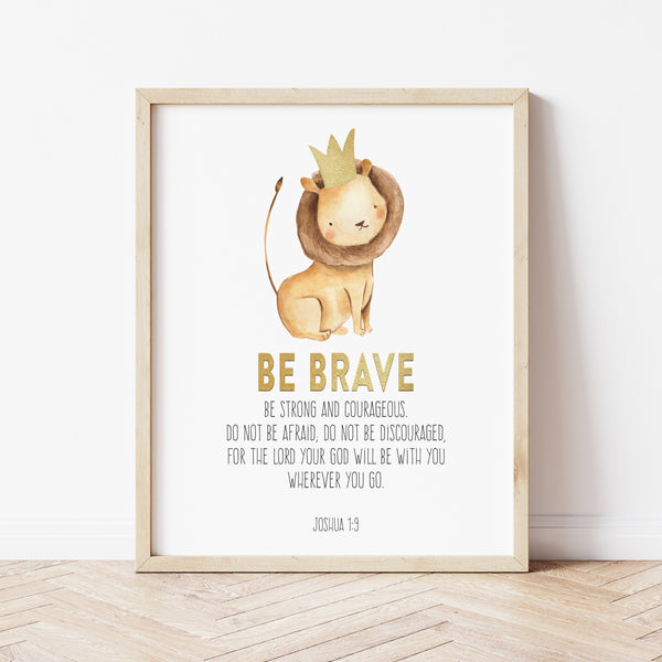 Baptism Gifts For Boys | Be Strong And Courageous - Joshua 1:9 | Ollie + Hank