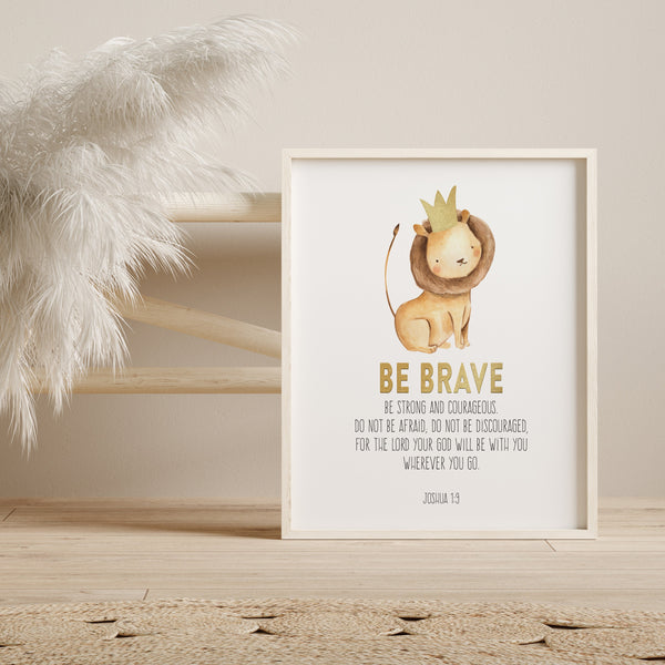 Baptism Gifts For Boys | Be Strong And Courageous - Joshua 1:9 | Ollie + Hank