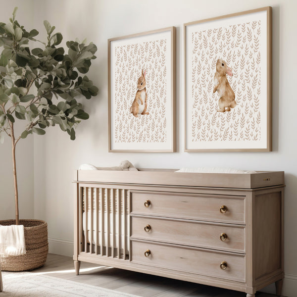 Bunny Nursery Prints | Bunny Nursery Wall Art
