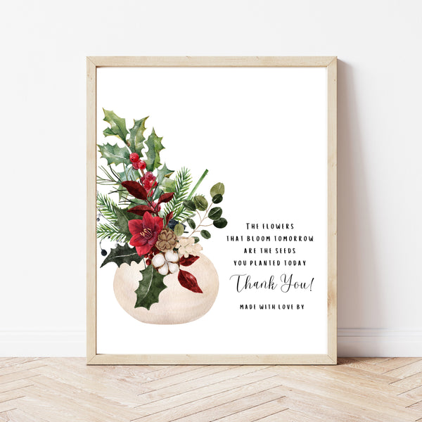 Christmas Flower Handprint Craft | Flower Handprint Art | Ollie +Hank
