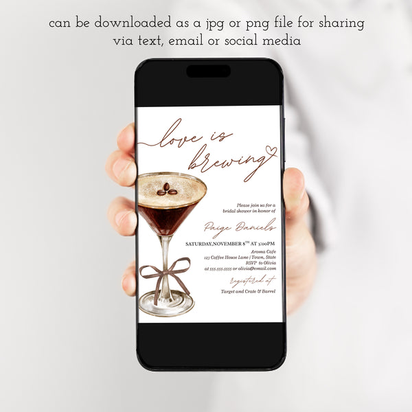 Love Is Brewing Bridal Shower | Coffee Themed Bridal Shower Invitations | Ollie + Hank