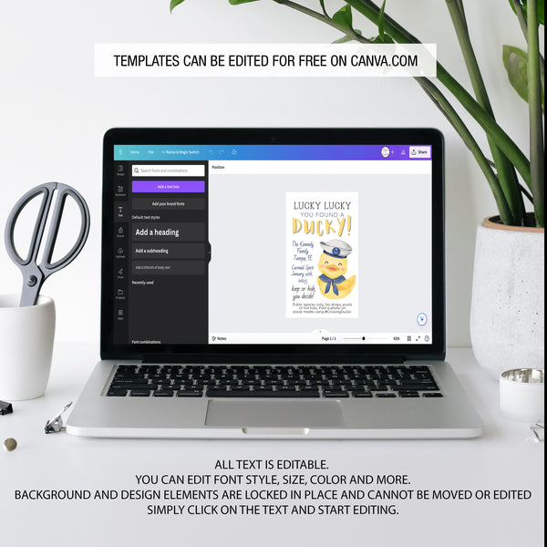Cruise Duck Tag Template | Cruising Ducks Tag | Ollie + Hank