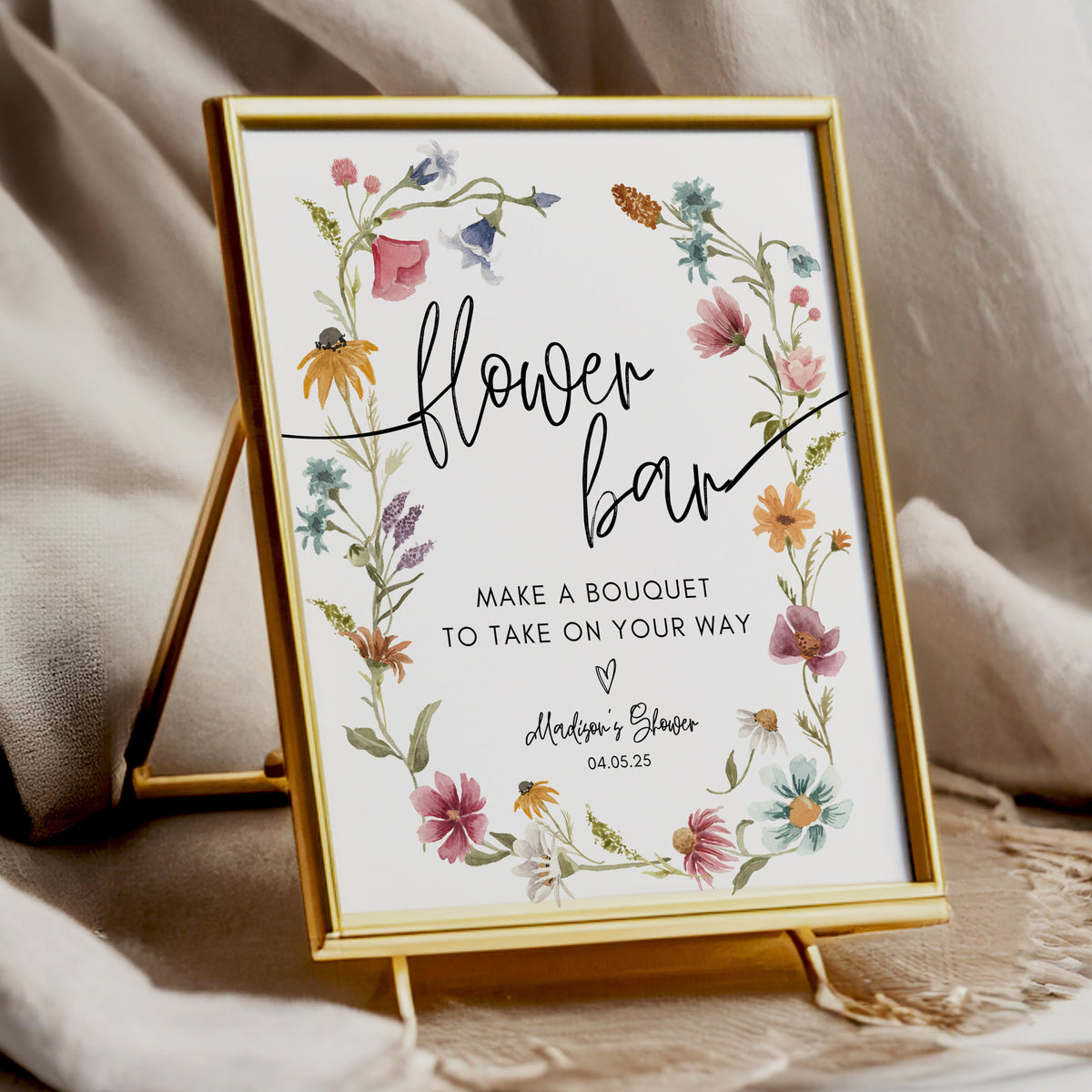 Flower Bar Sign | DIY Bouquet Bar | Ollie + Hank flower-bar-sign-diy-bouquet-bar-ollie-hank