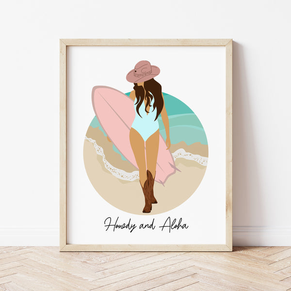 Coastal Cowgirl | Modern Western Wall Art | Ollie + Hank