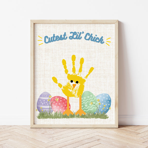Easter Chick Craft | Handprint Chick | Ollie + Hank