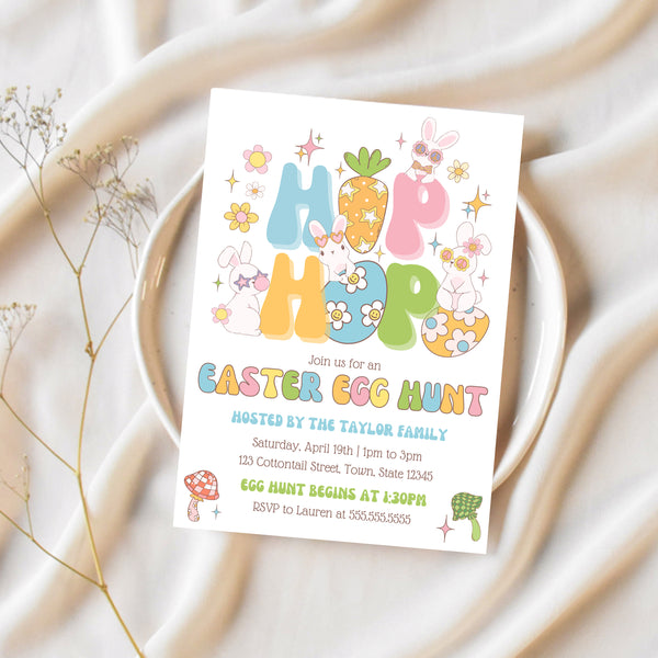 Easter Egg Hunt Invitation | Easter Invitation Template | Ollie + Hank