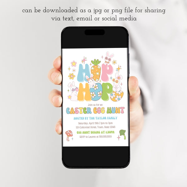 Easter Egg Hunt Invitation | Easter Invitation Template | Ollie + Hank