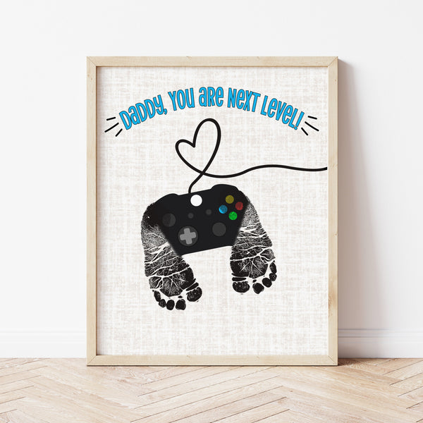 Father's Day Footprint Art | Gamer Dad Gifts | Ollie + Hank