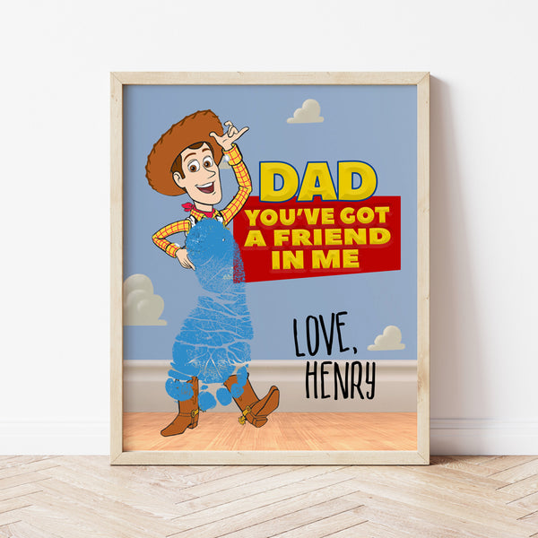 Father's Day Footprint Craft | You've Got A Friend In Me Print | Ollie + Hank