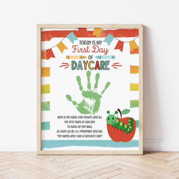 First Day Of Daycare Craft | First Day Of School Handprint Poem | Ollie + Hank