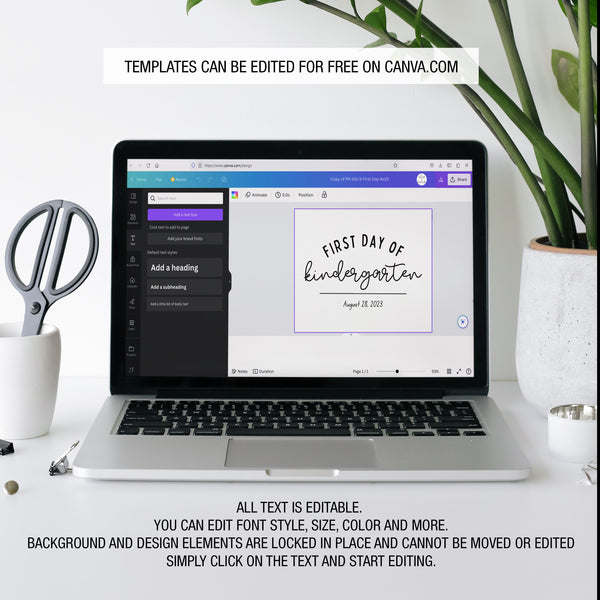 First Day Of School Sign Template | Editable First Day Of School Sign | Ollie + Hank