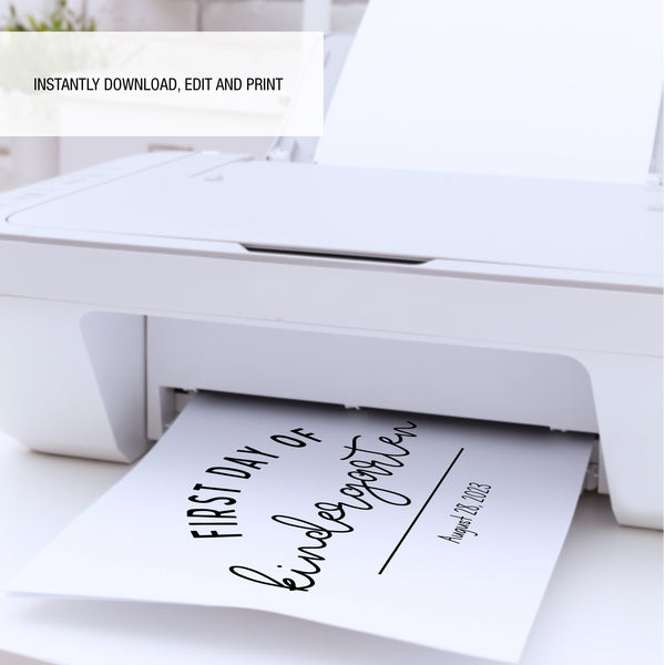 First Day Of School Sign Template | Editable First Day Of School Sign | Ollie + Hank