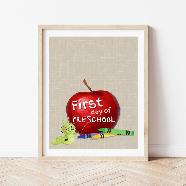 First Day Of Preschool Activities | First Day Of School Handprint | Ollie + Hank