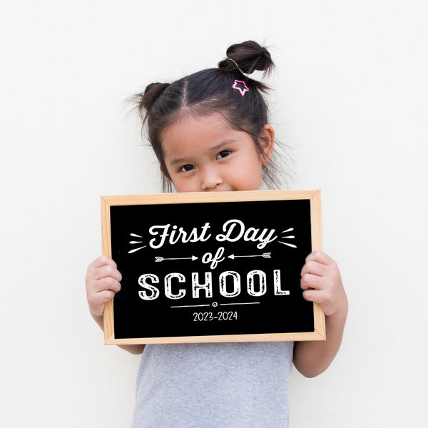 First Day Of School Signs Printable | Chalkboard | Ollie + Hank