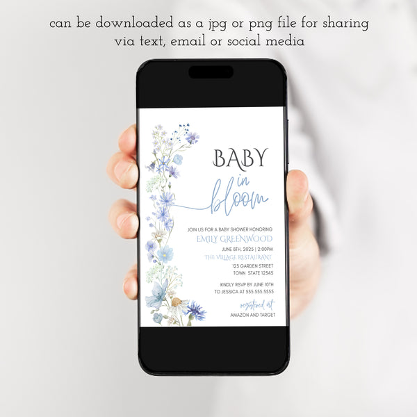 Baby In Bloom | Floral Baby Shower Invitation | Ollie + Hank