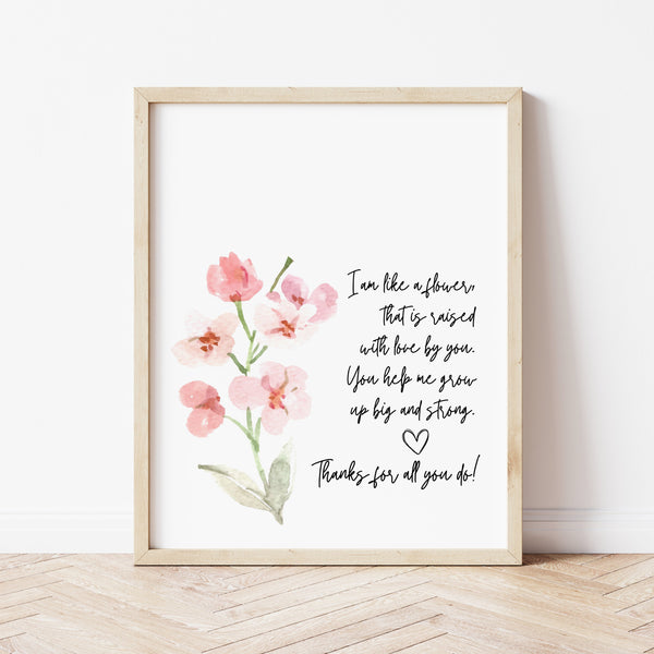 Gift For Nanny On Mothers Day | Flower Handprint Craft | Ollie + Hank
