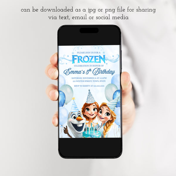 Frozen Birthday Party Invitation | Frozen Birthday Invitation | Ollie + Hank