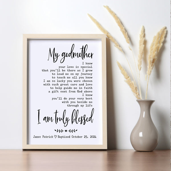 Godmother Poem | Godmother Gifts From Godchild | Ollie + Hank
