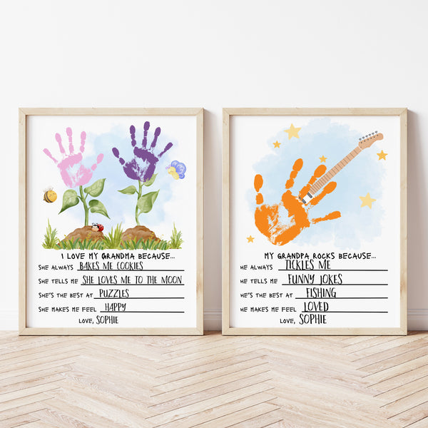 Grandparents Day Handprint Craft | Grandparents Day Crafts | Ollie + Hank