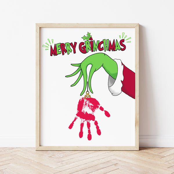 Grinch Craft | Grinch Handprint Art | Ollie + Hank