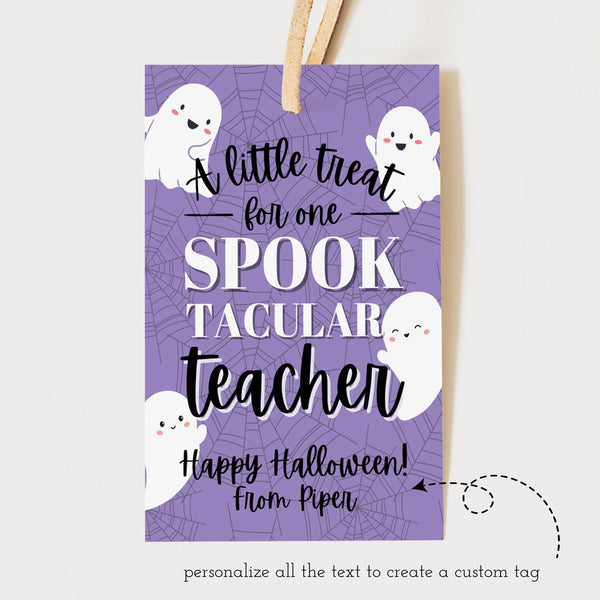 Teacher Halloween Treats | Halloween Gift Tags | Ollie + Hank