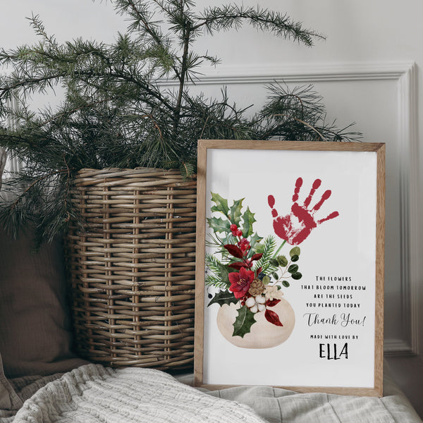 Handprint Art For Teacher Gift | Ollie + Hank
