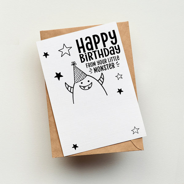 Handprint Card | Birthday Card For Daddy | Ollie + Hank