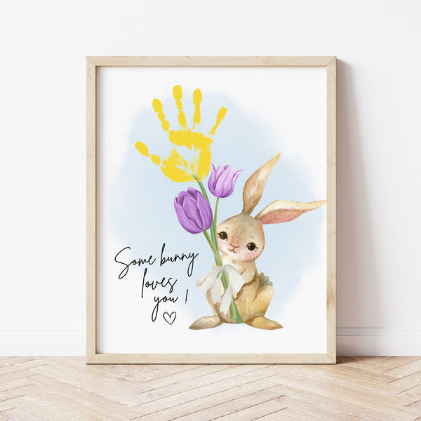 Handprint Bunny Craft | Some Bunny Loves You | Ollie + Hank