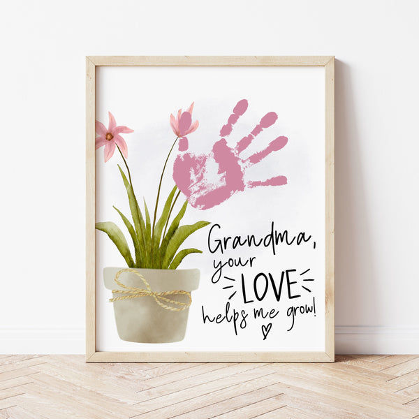 Handprint Craft For Grandma | Flower Pot Handprint Craft | Ollie + Hank
