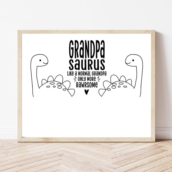 Handprint Craft For Grandpa | Grandpasaurus | Ollie + Hank