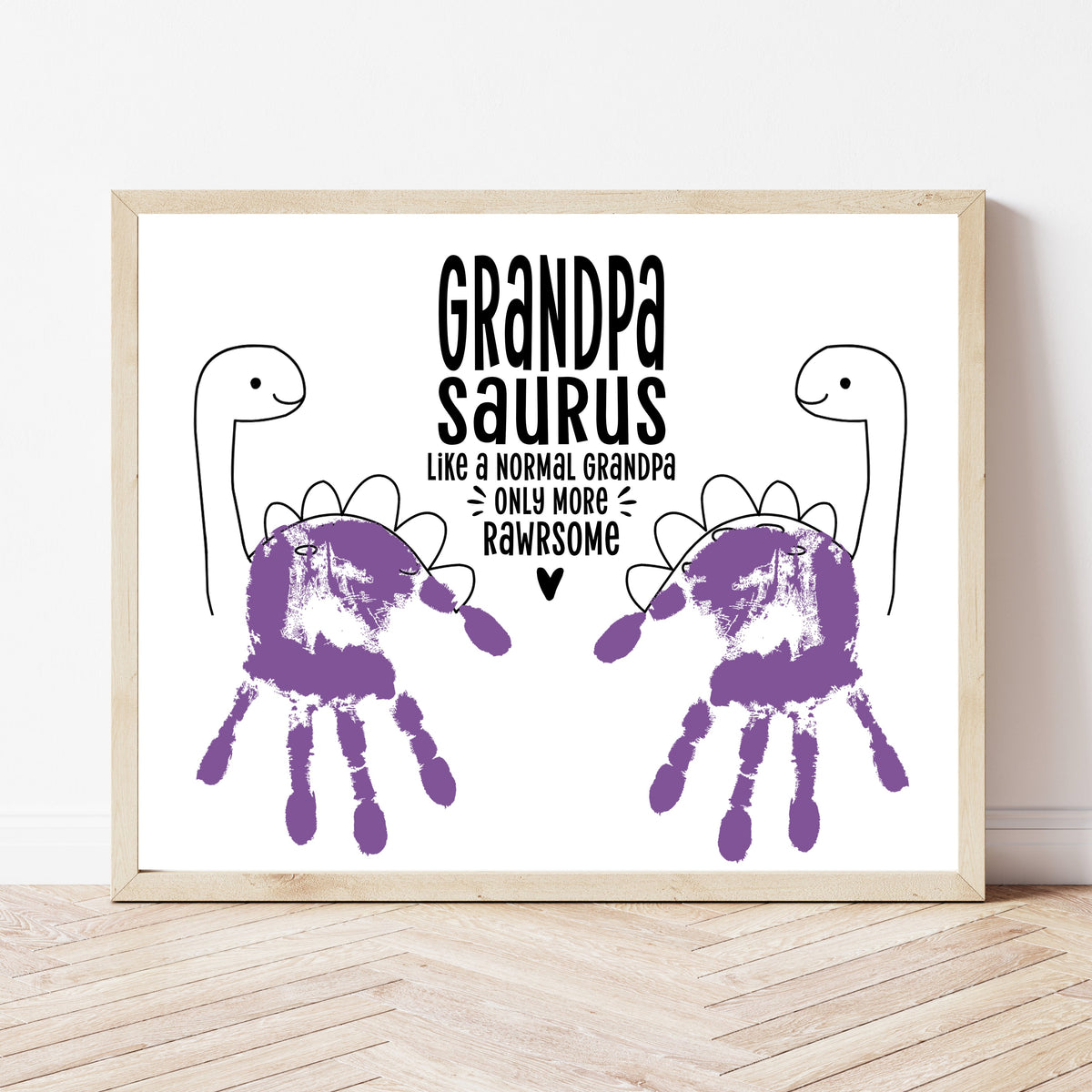 Handprint Art For Grandpa Grandpasaurus Ollie Hank