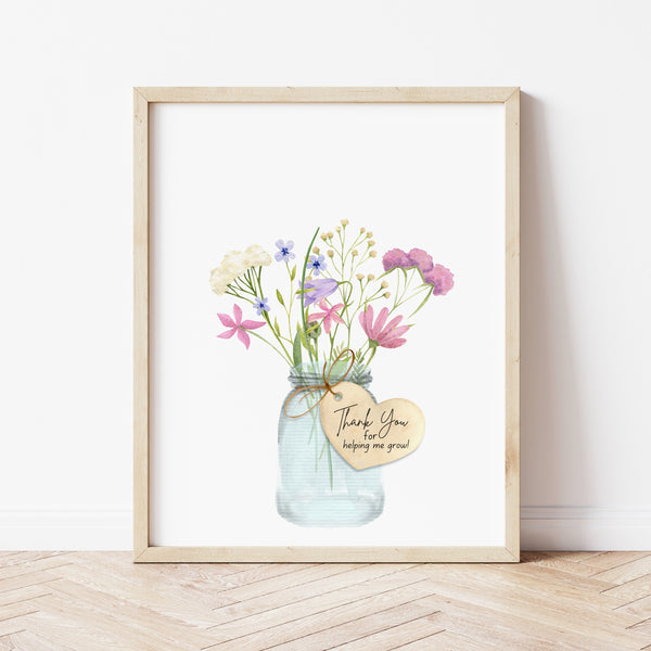 Thank You For Helping Me Grow | Handprint Flower Pot Craft | Ollie + Hank