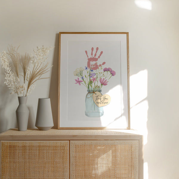 Thank You For Helping Me Grow | Handprint Flower Pot Craft | Ollie + Hank