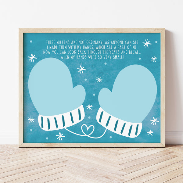 Winter Handprint Crafts | Handprint Mitten Craft