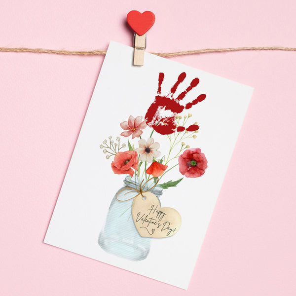 Handprint Valentine Art | Ollie + Hank