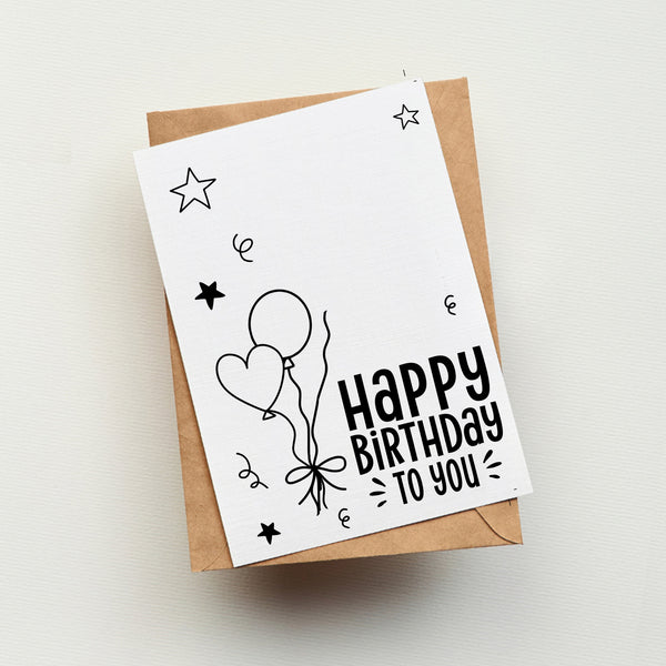 Handprint Birthday Card | Happy Birthday Handprint Card | Ollie + Hank