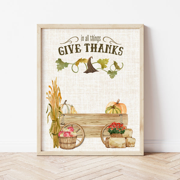 Thanksgiving Handprint Craft | In All Things Give Thanks | Ollie + Hank