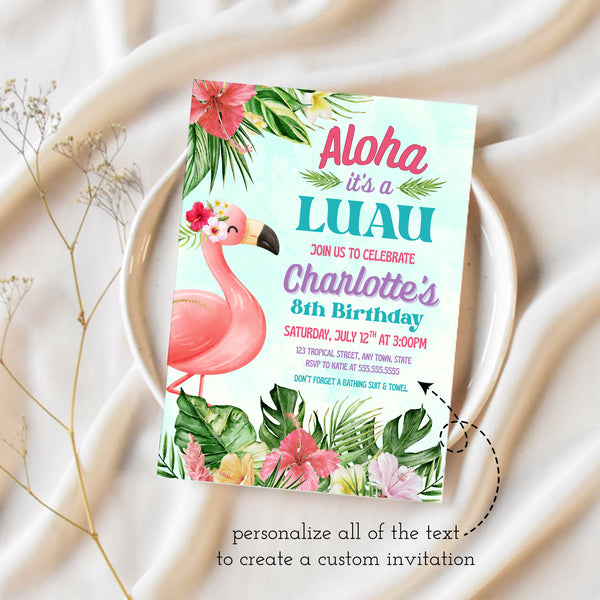 Tropical Birthday Invitation | Aloha Birthday Invitation | Ollie + Hank
