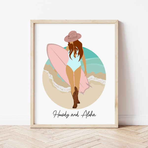 Coastal Cowgirl | Modern Western Wall Art | Ollie + Hank