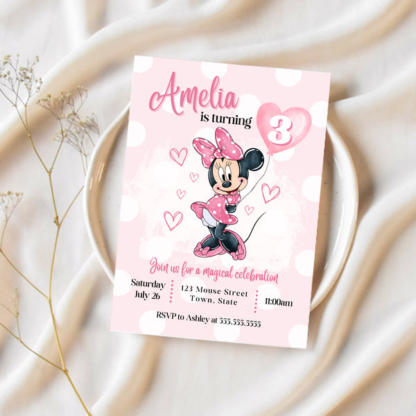 Minnie Mouse Birthday Invitation | Minnie Mouse Birthday | Ollie + Hank
