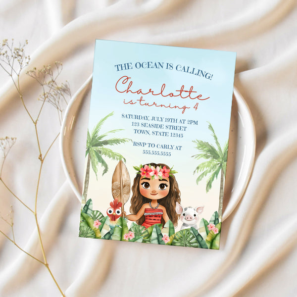 Moana Birthday Party | Moana Birthday Invitations | Ollie + Hank