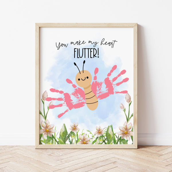 Mothers Day Pre K Craft | Butterfly Handprint Craft | Ollie + Hank