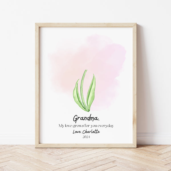 Grandma Keepsake Gifts | My Love For You Grows Everyday | Ollie + Hank