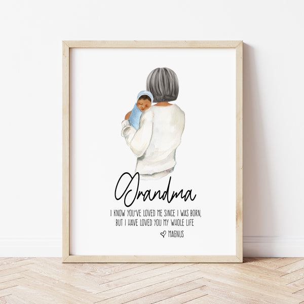New Grandmother Gifts | Grandma & Baby Print | Ollie + Hank
